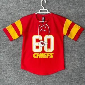 NFL Team Apparel Kansas City Chiefs Women's Lace Up Jersey Red Size Small #60
